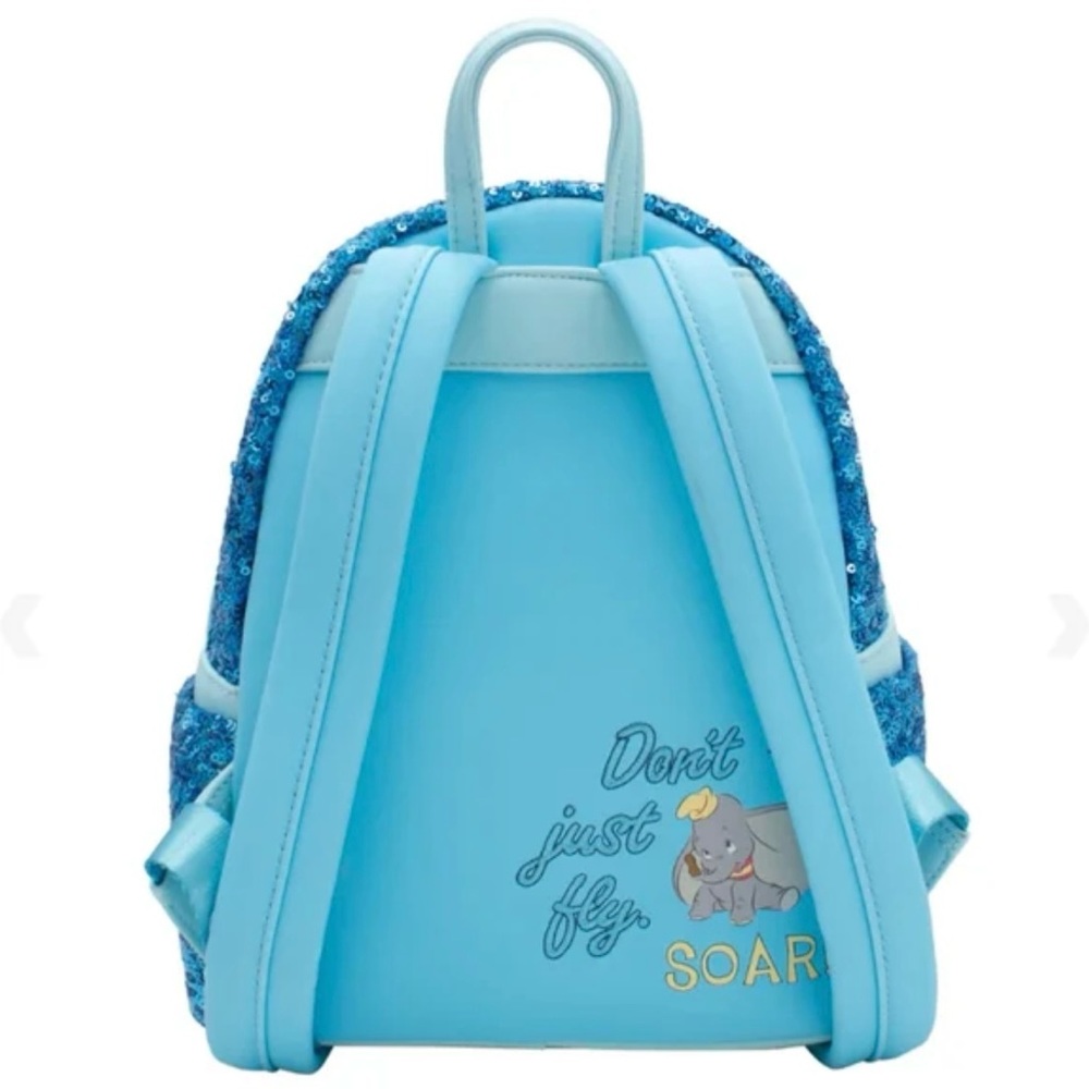 NWT! Disney Loungefly Dumbo Sequin Mini Backpack - Picture 4 of 15